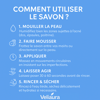 Veliaura™ savon anti-acné